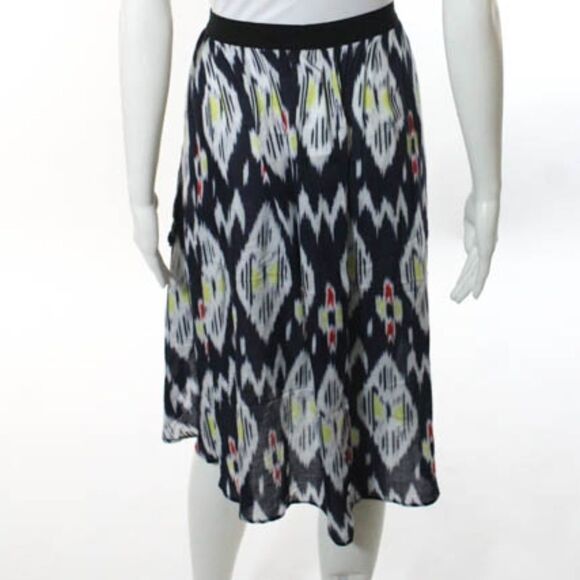 PJK Patterson J Kincaid Blue White Skirt Sz. L - Picture 3 of 6